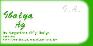 ibolya ag business card